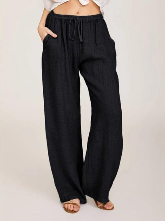 Stilla | Cotton Loose Pocket Drawstring Pyjamas Bukser
