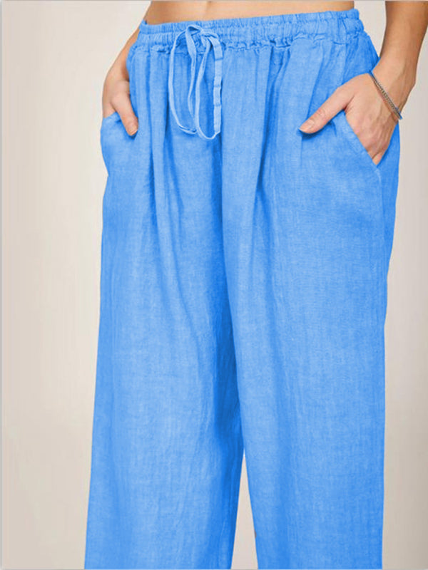 Stilla | Cotton Loose Pocket Drawstring Pyjamas Bukser