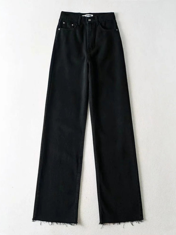 Stilla | Liv Talje Lang Løs Slankende Lige Ben Jeans