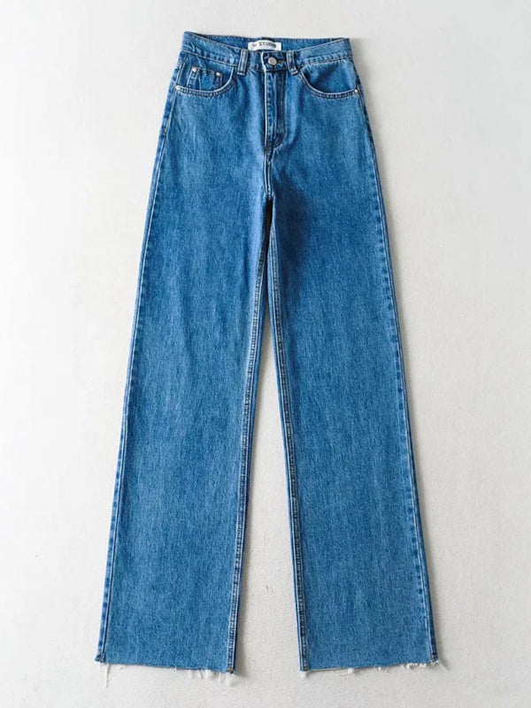 Stilla | Liv Talje Lang Løs Slankende Lige Ben Jeans