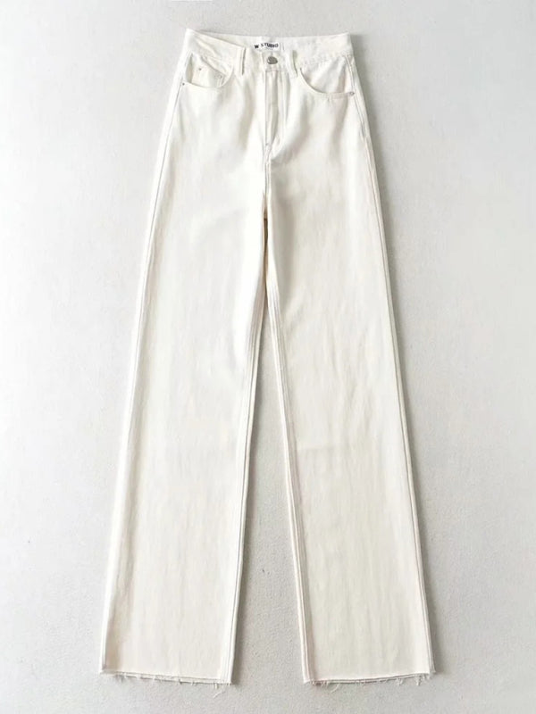 Stilla | Liv Talje Lang Løs Slankende Lige Ben Jeans