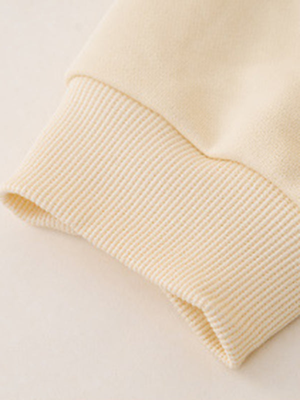 Stilla | Rund Hals Casual Strand Bum Bogstaver Sweatshirt