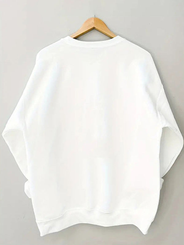 Stilla | Rund Hals Casual Strand Bum Bogstaver Sweatshirt