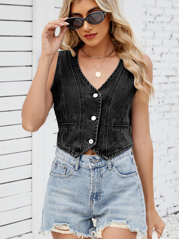 Stilla | Denim Vest Hot Girl Vest Top