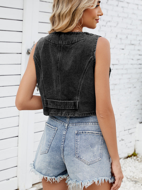 Stilla | Denim Vest Hot Girl Vest Top