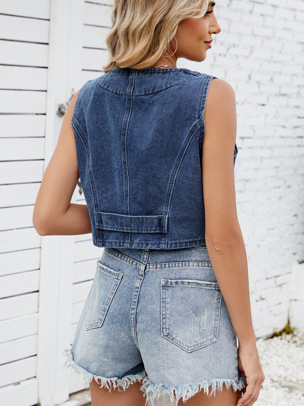Stilla | Denim Vest Hot Girl Vest Top