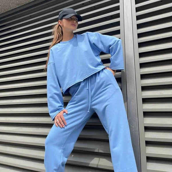 Stilla | Træningssæt Afslappet pasform Langærmet skjorte Elastisk buks