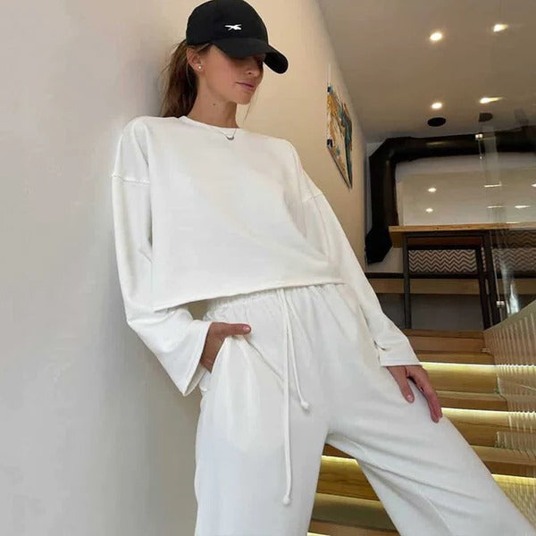 Stilla | Træningssæt Afslappet pasform Langærmet skjorte Elastisk buks