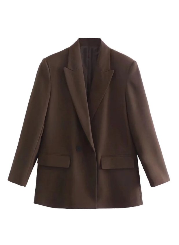 Stilla | Dame Dobbeltbrystet Oversized Blazer Smart Casual Jakke