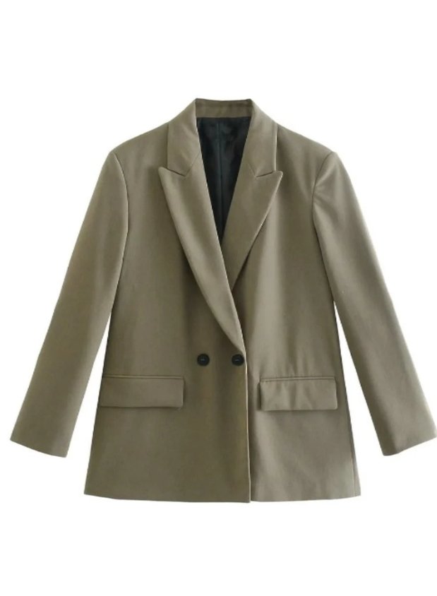 Stilla | Dame Dobbeltbrystet Oversized Blazer Smart Casual Jakke