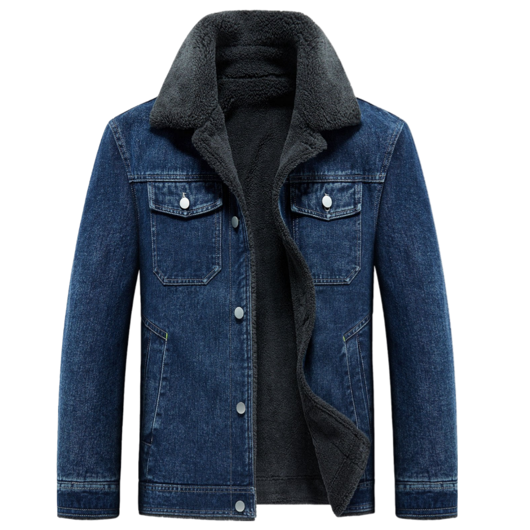 Stilla | Denim Jakke Foret Med Syntetisk Lammeuld