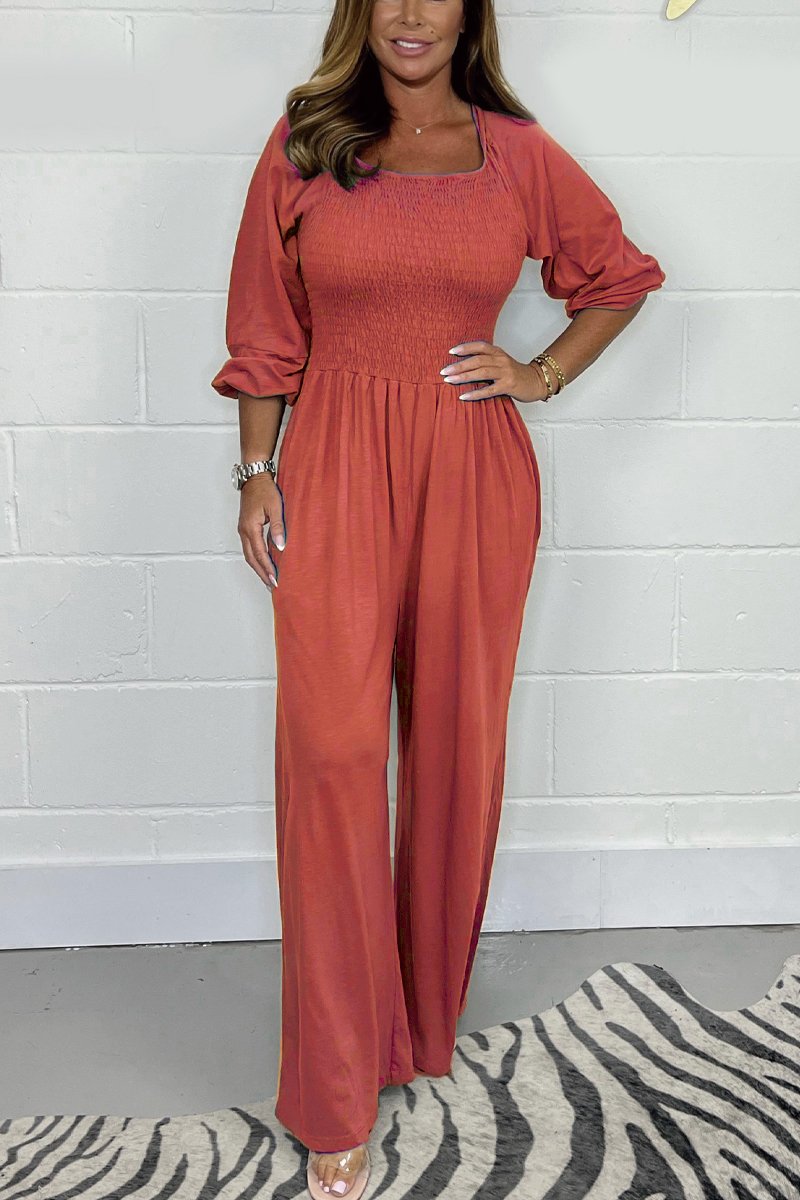Stilla | Ensfarvet Jumpsuit Elegant