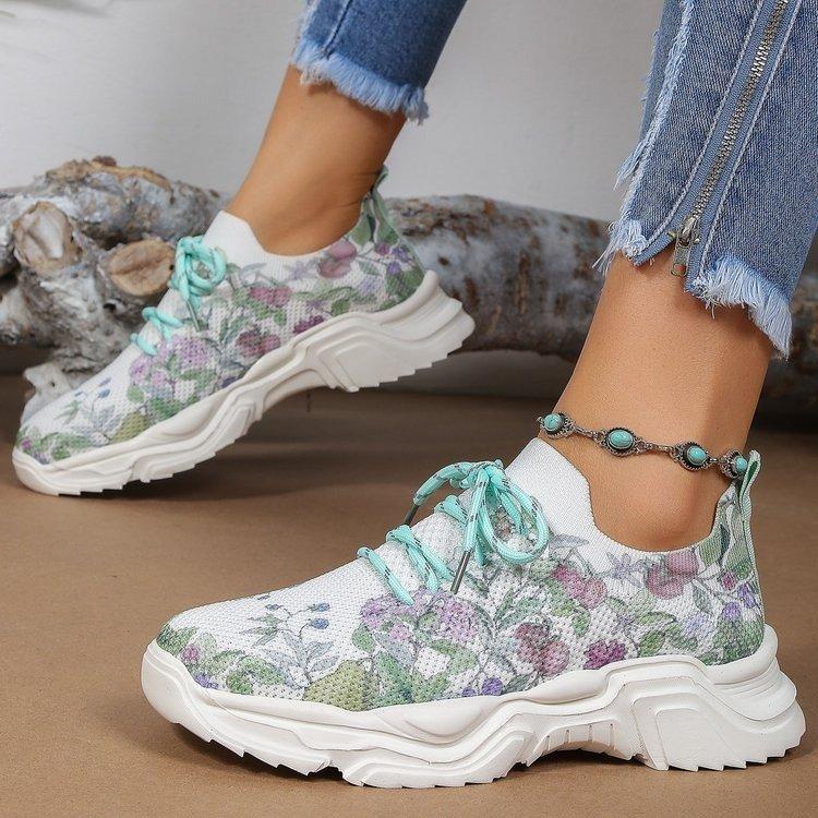 Stilla | Blomster mønster Sneakers Dame