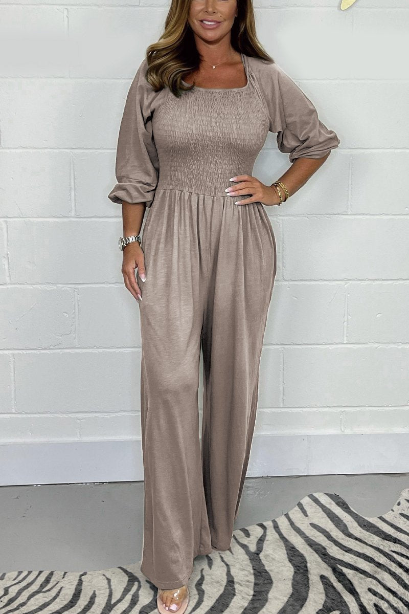 Stilla | Ensfarvet Jumpsuit Elegant
