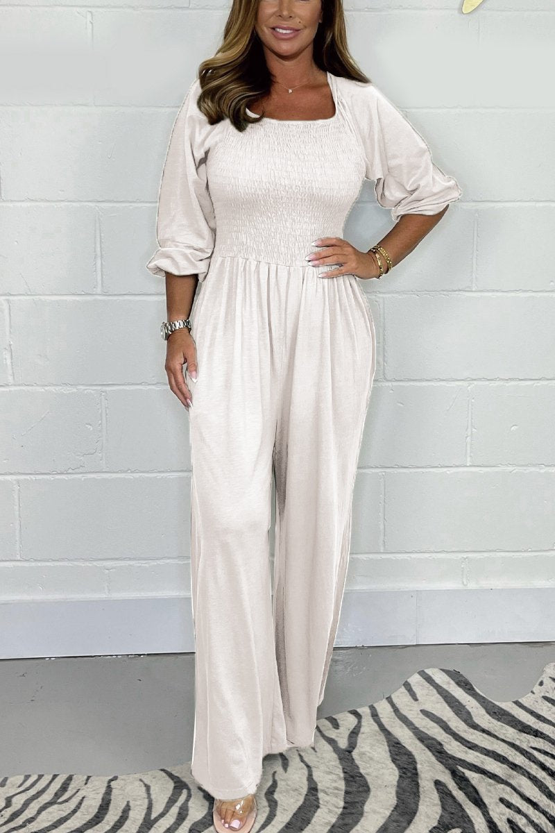 Stilla | Ensfarvet Jumpsuit Elegant
