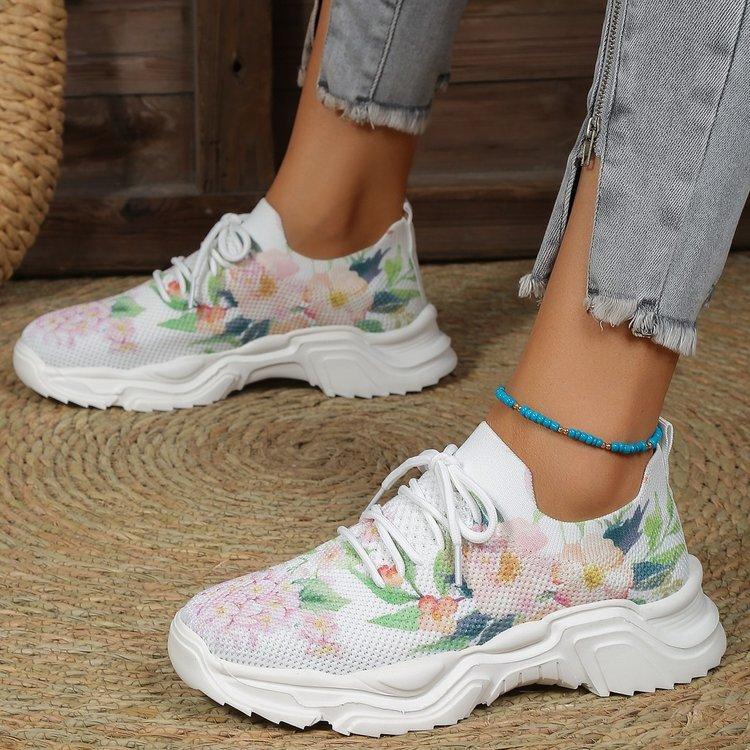 Stilla | Blomster mønster Sneakers Dame