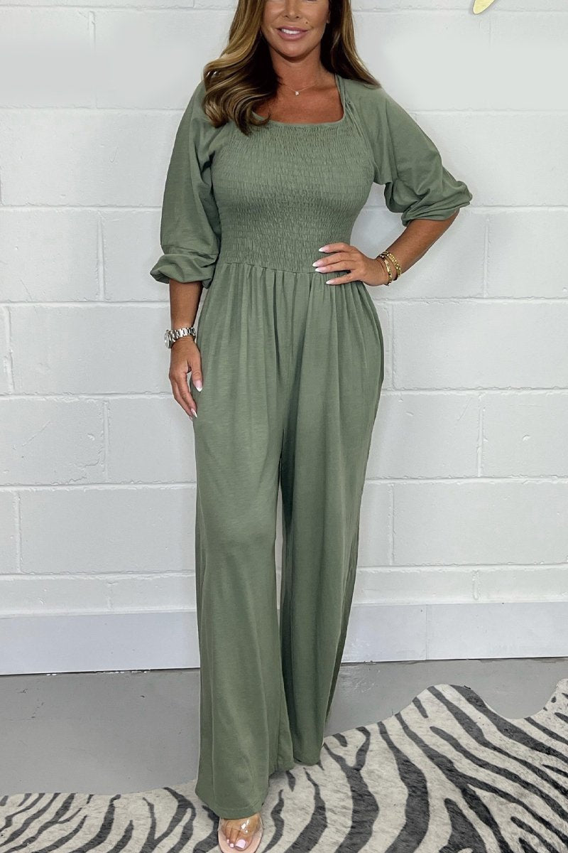 Stilla | Ensfarvet Jumpsuit Elegant