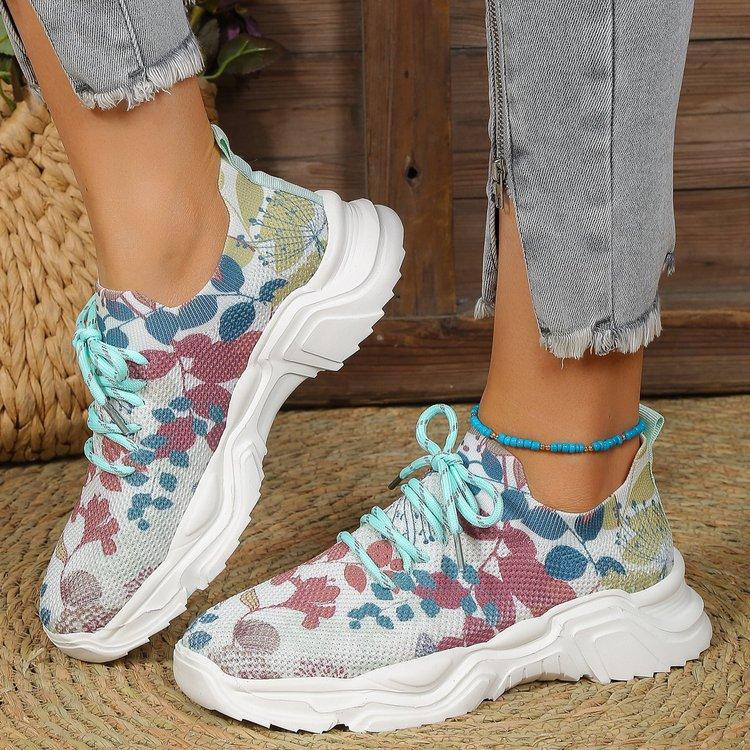 Stilla | Blomster mønster Sneakers Dame