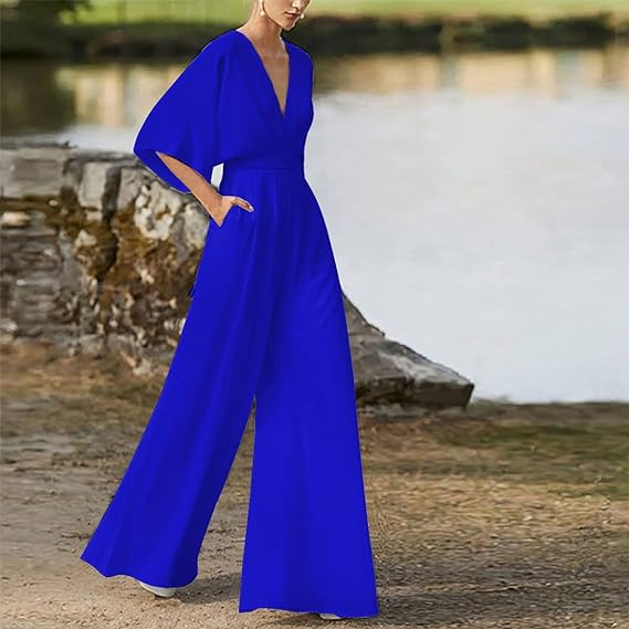 Stilla | Elegant V-udskæring Jumpsuit