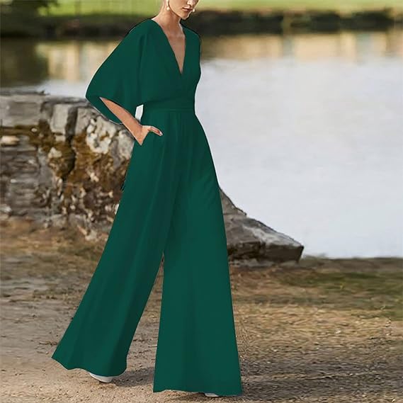Stilla | Elegant V-udskæring Jumpsuit
