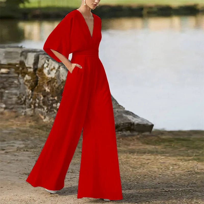 Stilla | Elegant V-udskæring Jumpsuit