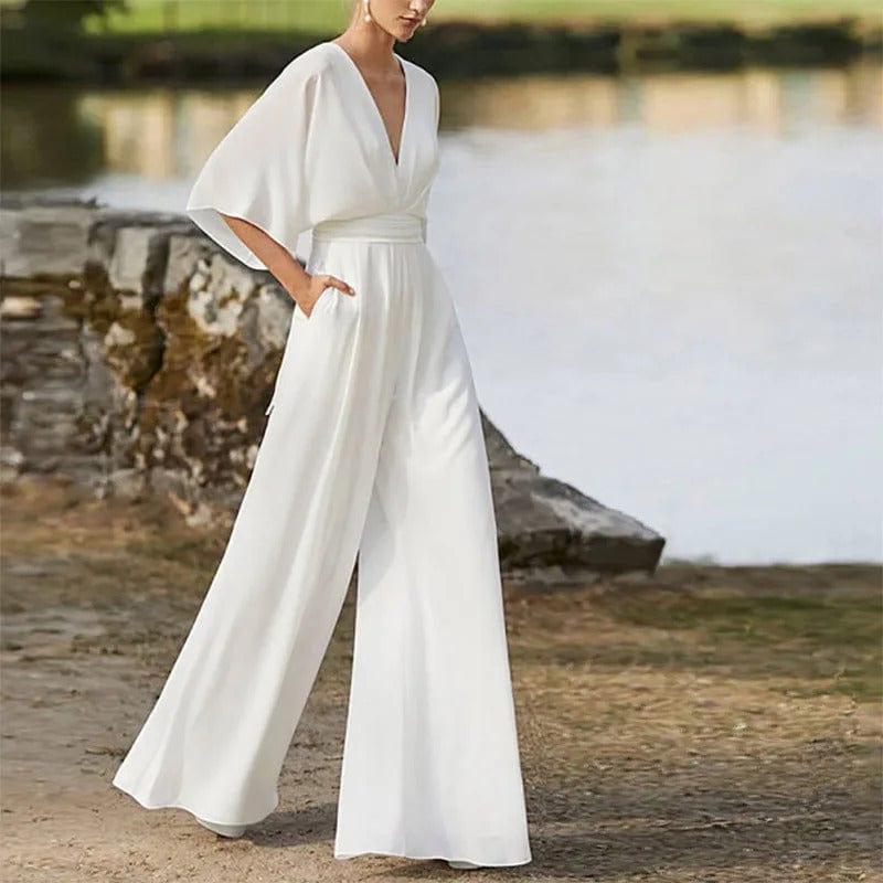 Stilla | Elegant V-udskæring Jumpsuit