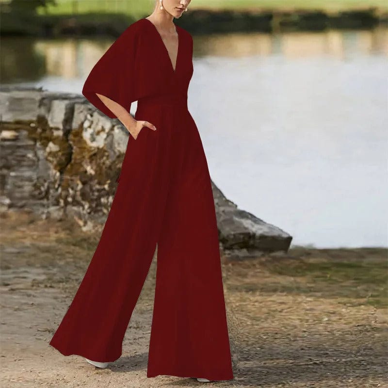 Stilla | Elegant V-udskæring Jumpsuit