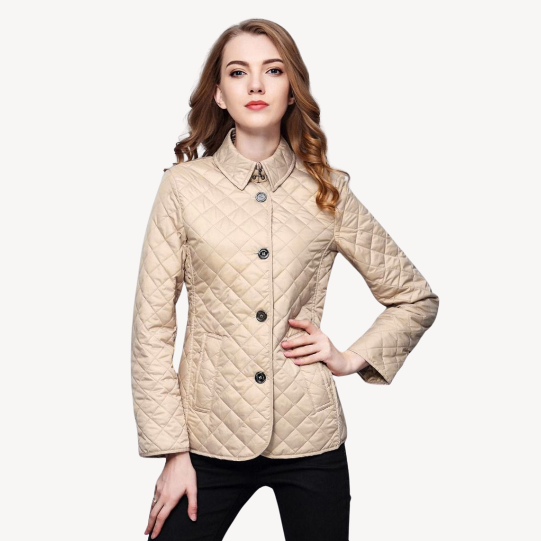Stilla | Kvinders Quilted Knap up Kort Jakke