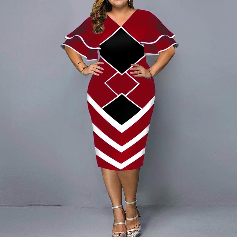 Stilla | Kjole med Rynker - Plus Size