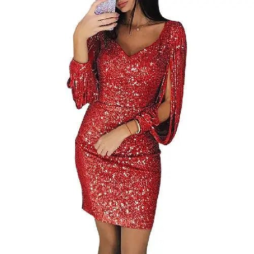 Stilla | Glitter aften kjole