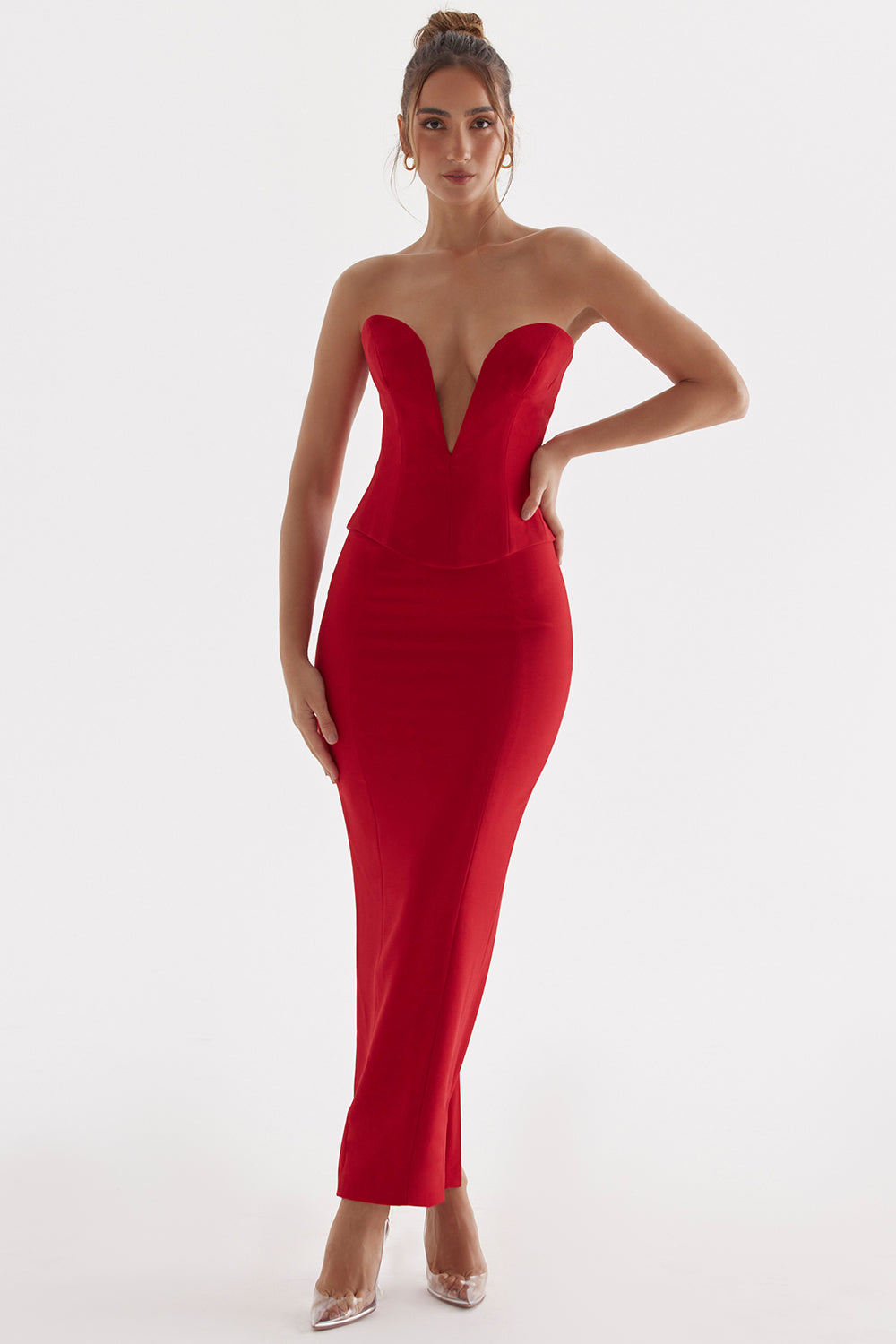 Stilla | Red Rose Taucha Korset Med Maxi Nederdel