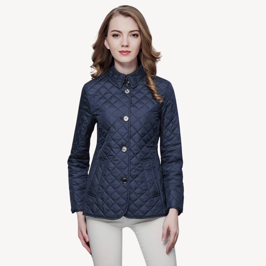 Stilla | Kvinders Quilted Knap up Kort Jakke