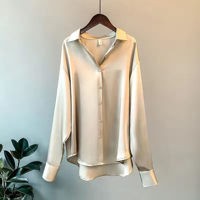 Stilla | Glat Satin Skjorte