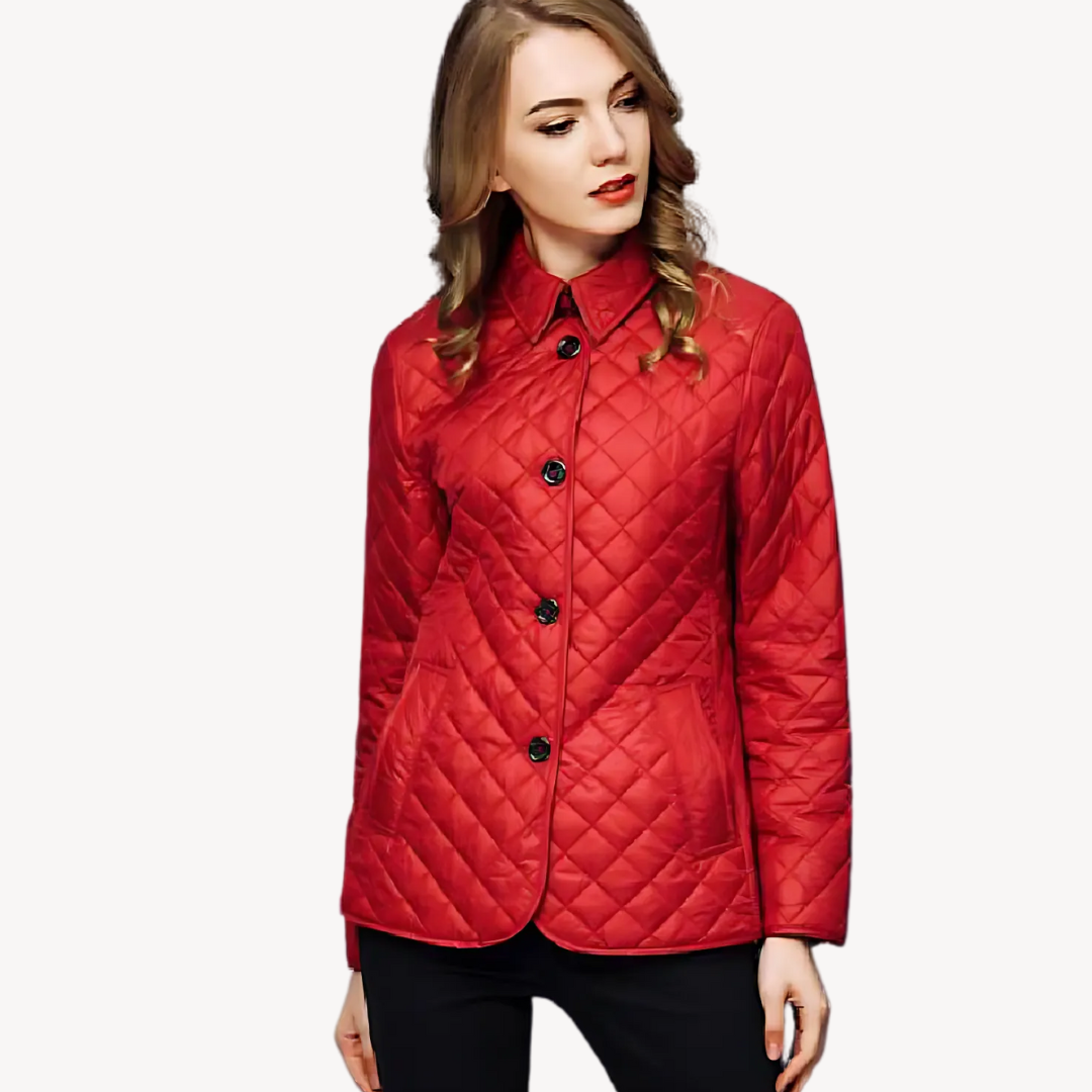 Stilla | Kvinders Quilted Knap up Kort Jakke