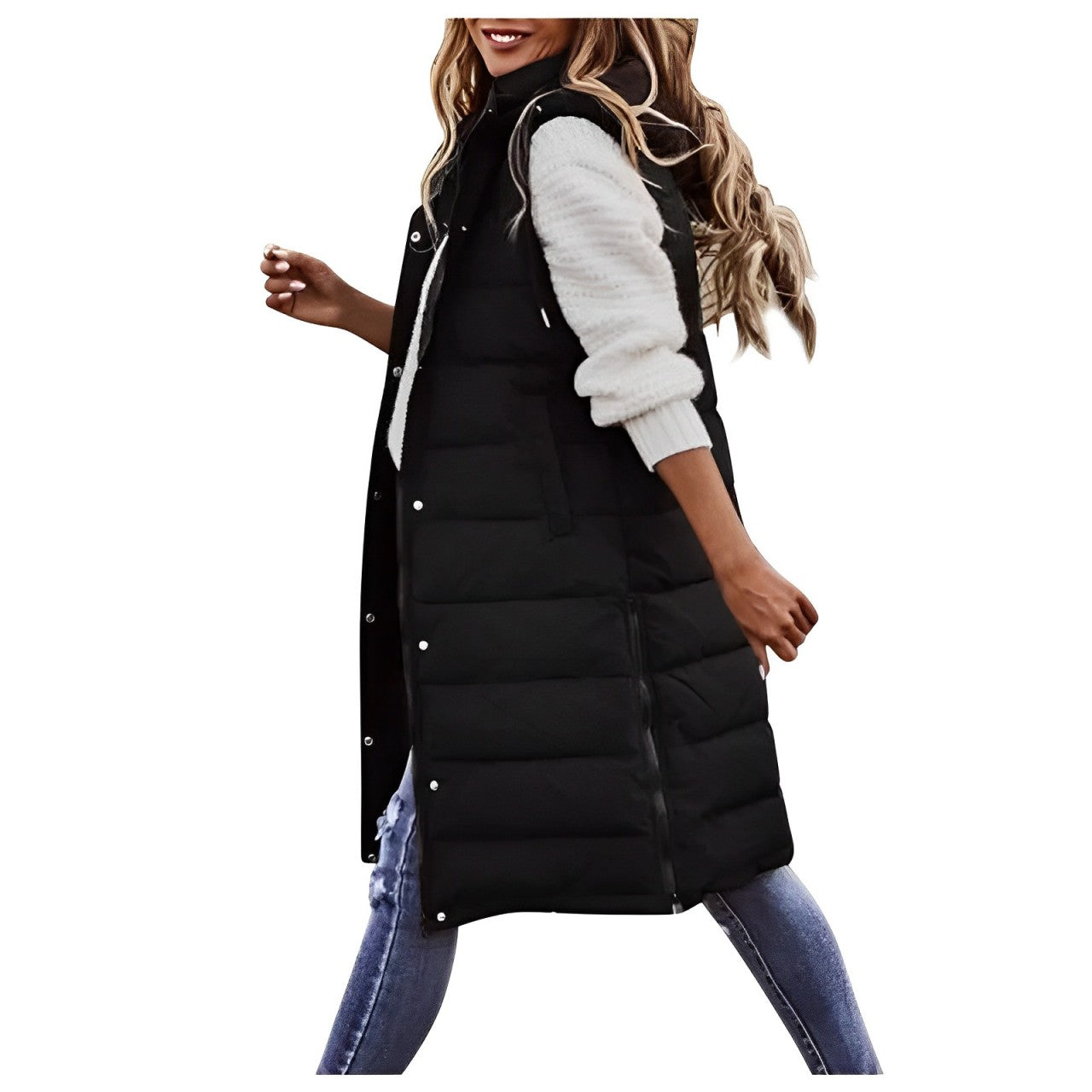 Stilla | Lang quiltet vest