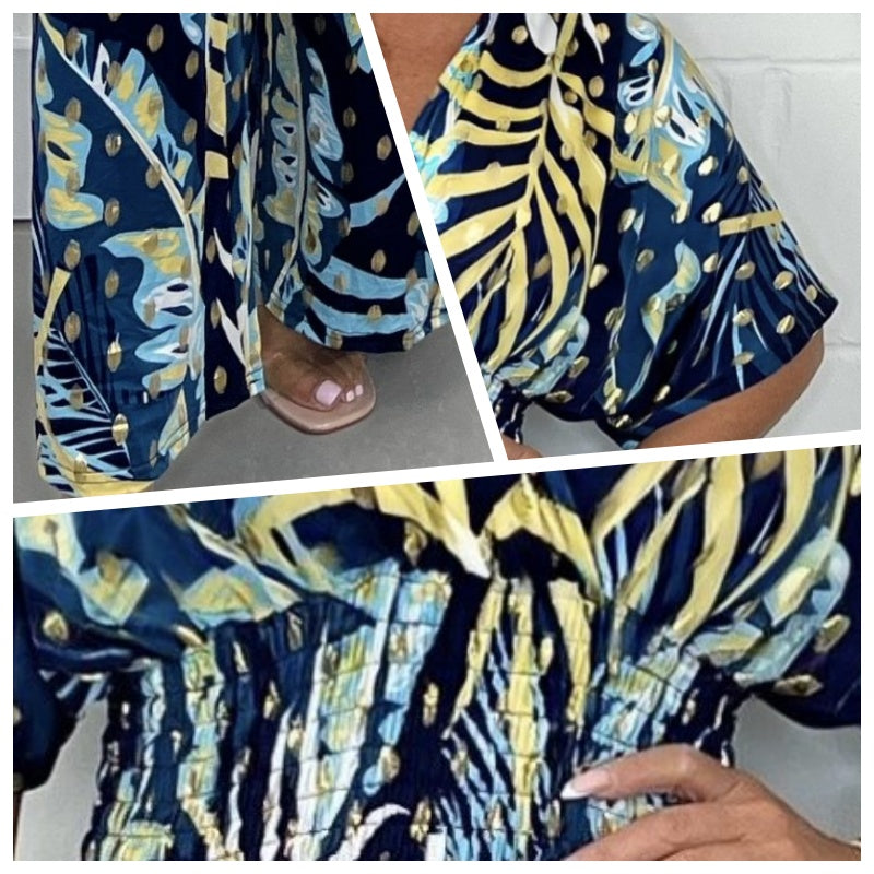 Stilla | Tropisk Bladprint Jumpsuit