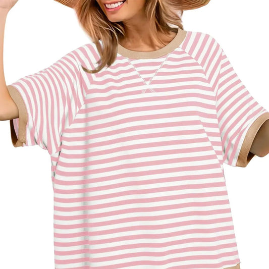 Stilla | Afslappet Stribet T-Shirt