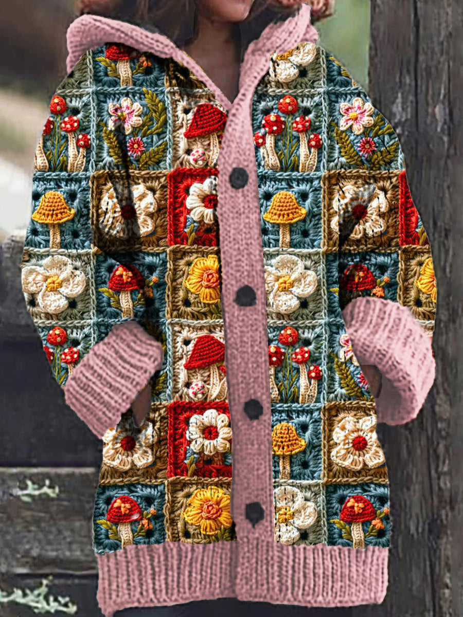 Stilla | En Komfortabel Hoodie I Det Blomstrede Patchwork-stil Til Kvinder