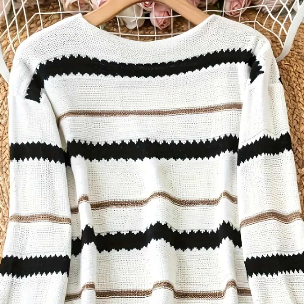 Stilla | Klassisk Stribet Sweatshirt Til Damer
