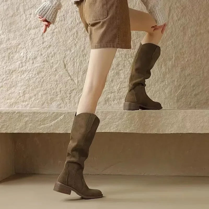 Stilla | Western Denim Støvler
