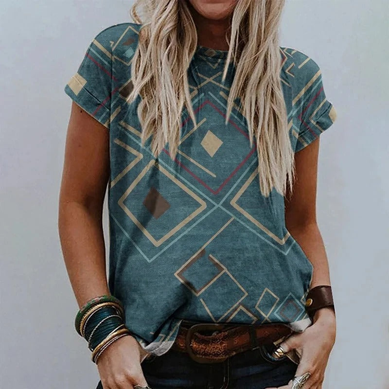 Stilla | Top med Vintageprint