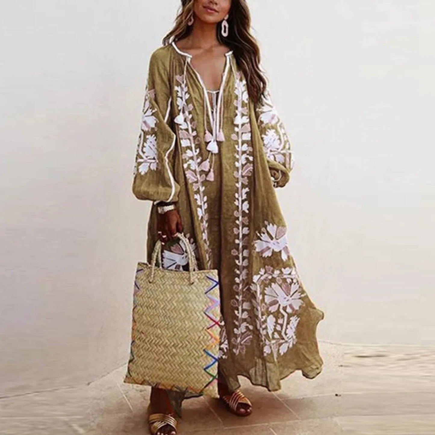 Stilla | Oversized Vintage Print Kjoler