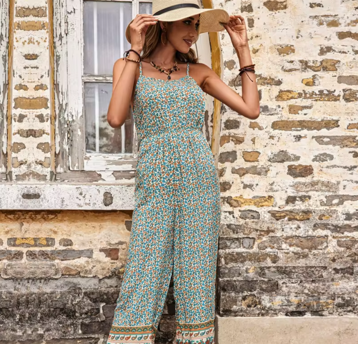 Stilla | Bohemian Høj Talje Jumpsuit