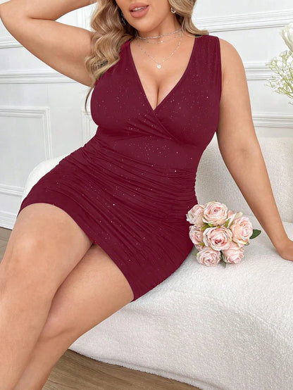 Stilla | Kvindernes 2 4xl Bodycon Mode Designer Mini Korte Kjoler (plus Størrelse)