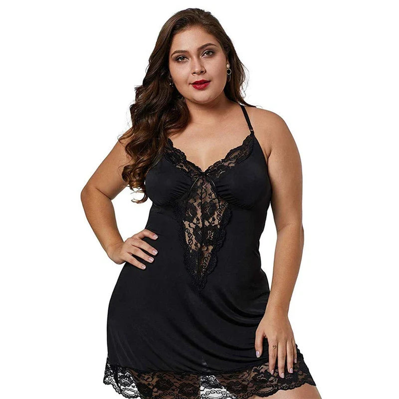Stilla | Kvinders 6 10xl Mode Designer Satin Lingerie Korte Kjoler (store Størrelser)