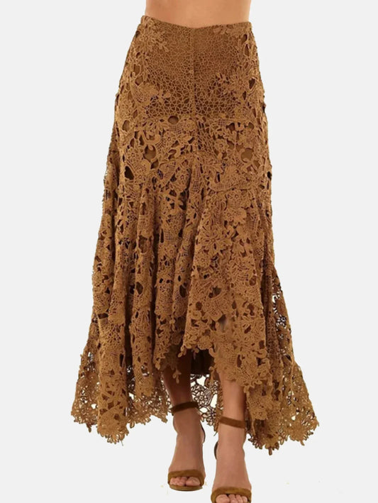 Stilla | Kvindernes Asymmetrisk Blonde Mode Designer Nederdele (lang)