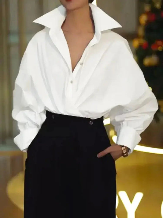 Stilla | Kvinders Batwing Krave Fashion Designer Bluse Langærmede Toppe
