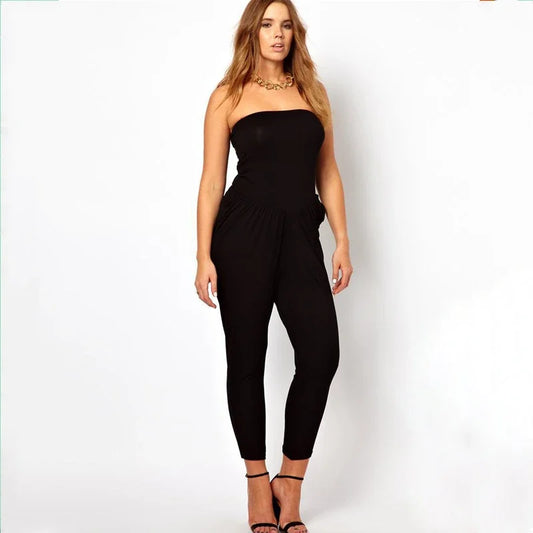 Stilla | Kvinders Bodycon Mode 2 8xl Designer Off Shoulder Jumpsuits (plus Størrelse)