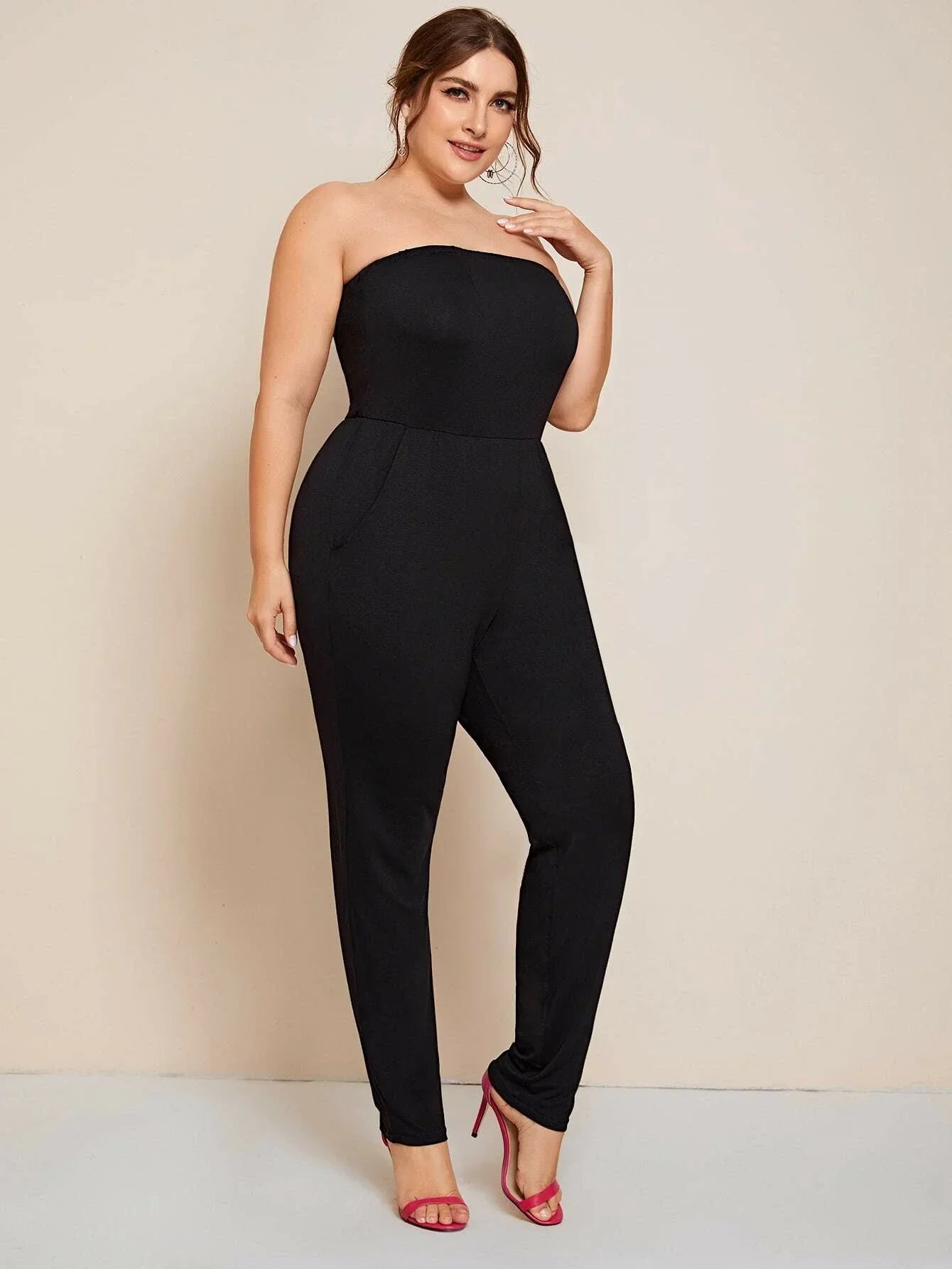 Stilla | Kvinders Bodycon Mode 2 8xl Designer Off Shoulder Jumpsuits (plus Størrelse)