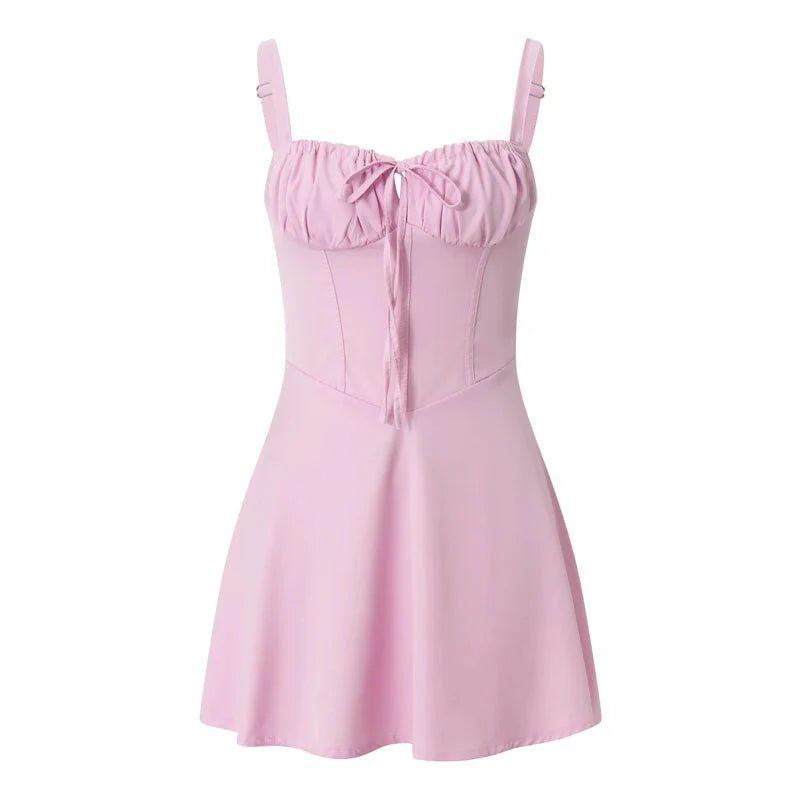 Stilla | Kvindernes Korsæt Mode Designer Spaghetti Mini Kjoler (kort)